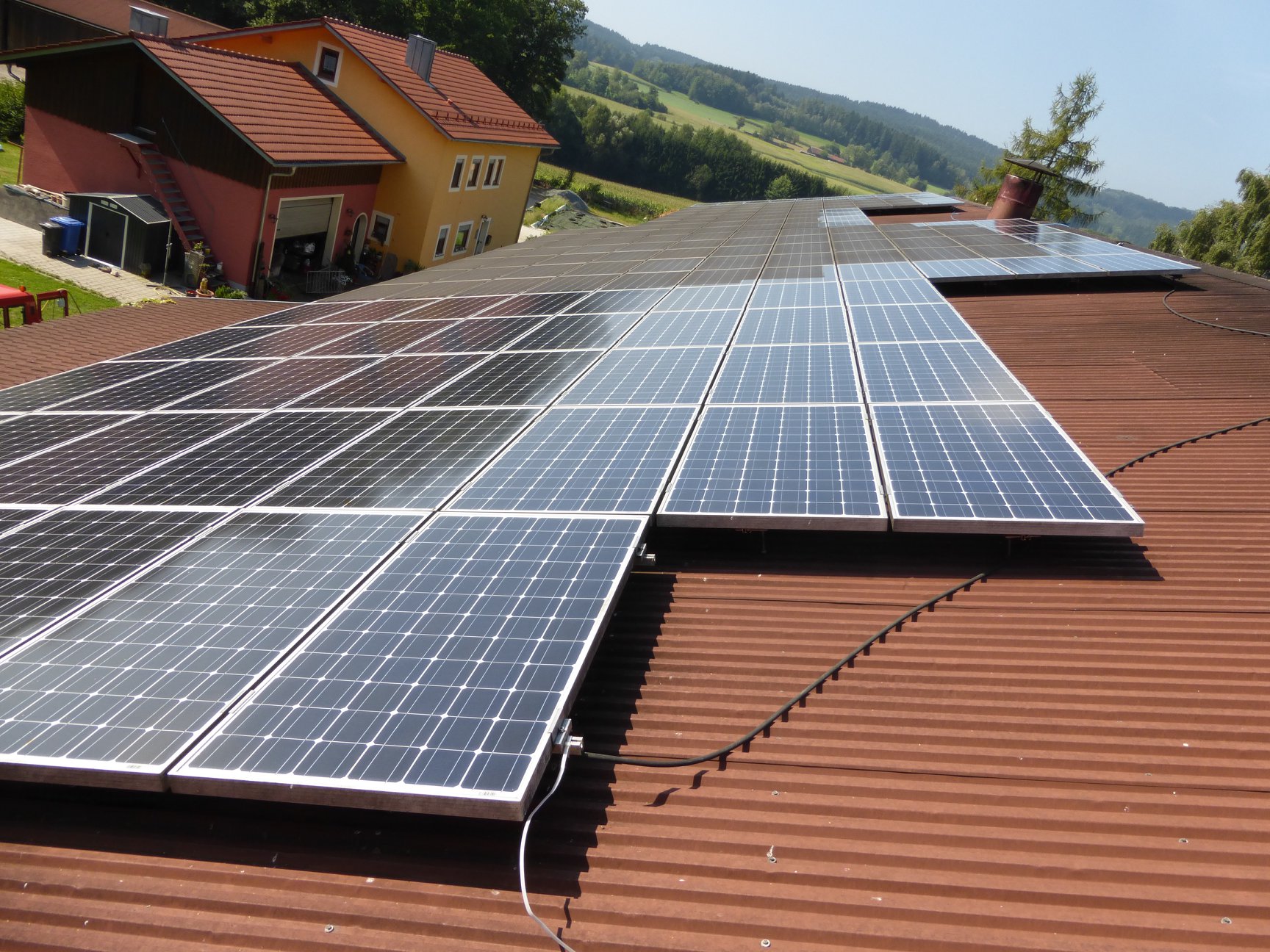 Teilreingigung einer Solaranlage